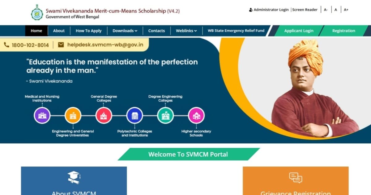 Apply for Swami Vivekananda Scholarship (স্বামী বিবেকানন্দ স্কলারশিপে আবেদন)